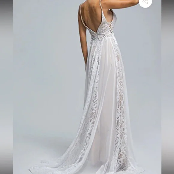 Lace boho white dress - Picture 3 of 7